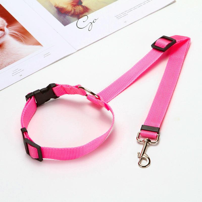 Adjustable Pet Harness & Seat Belt Lead Leash