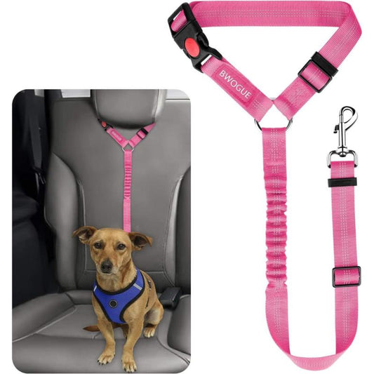 Pet Car Seat Belt Headrest Restraint for Dog Cat Safety, Adjustable Harness
