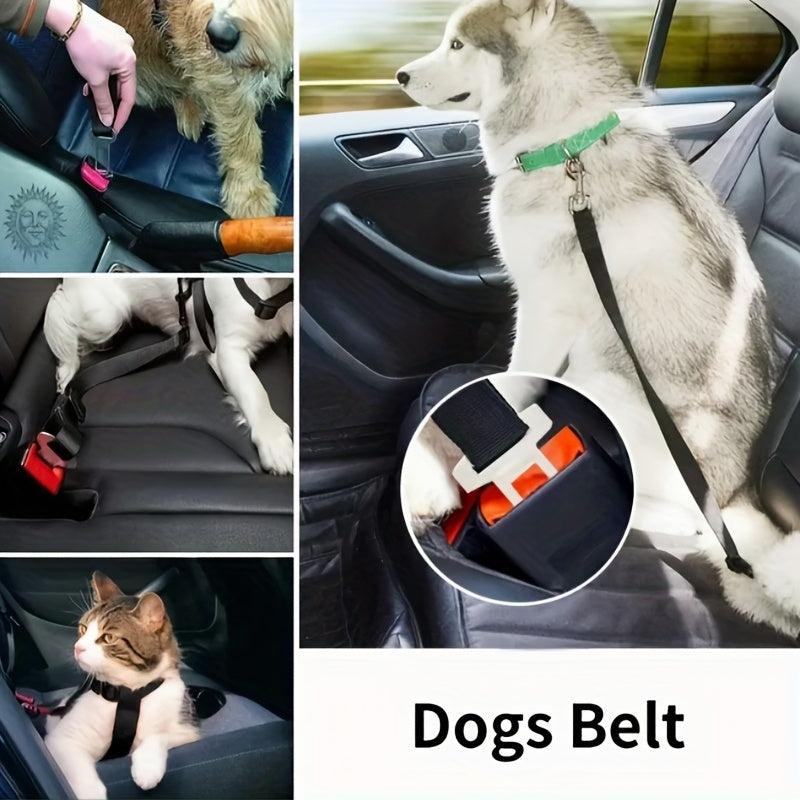 Adjustable Retractable Pet Seat Belt for Car Safety Dogs Cats