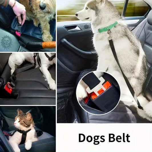 Adjustable Retractable Pet Seat Belt for Car Safety Dogs Cats