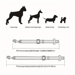 Adjustable Retractable Pet Seat Belt for Car Safety Dogs Cats