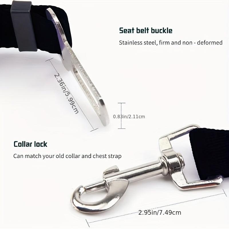 Adjustable Retractable Pet Seat Belt for Car Safety Dogs Cats