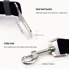 Adjustable Retractable Pet Seat Belt for Car Safety Dogs Cats
