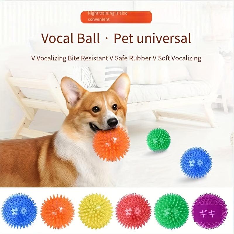 Durable Large Dog Ball Toy for Teeth Grinding and Play with Sound