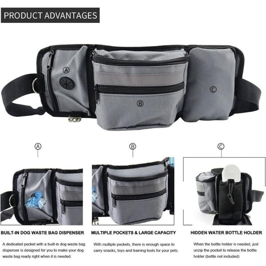 Dog Treat Pouch Waist Bag for Training & Walking