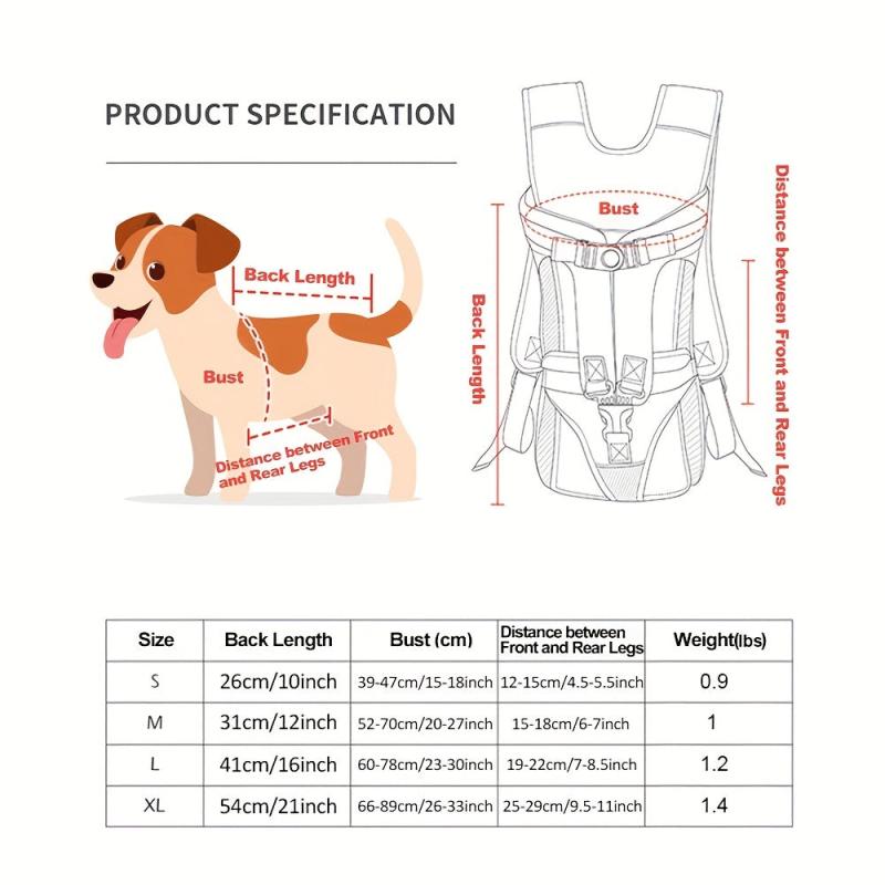 Pet Front Dog Carrier Backpacks Adjustable Hands Dog Backpack Carrier