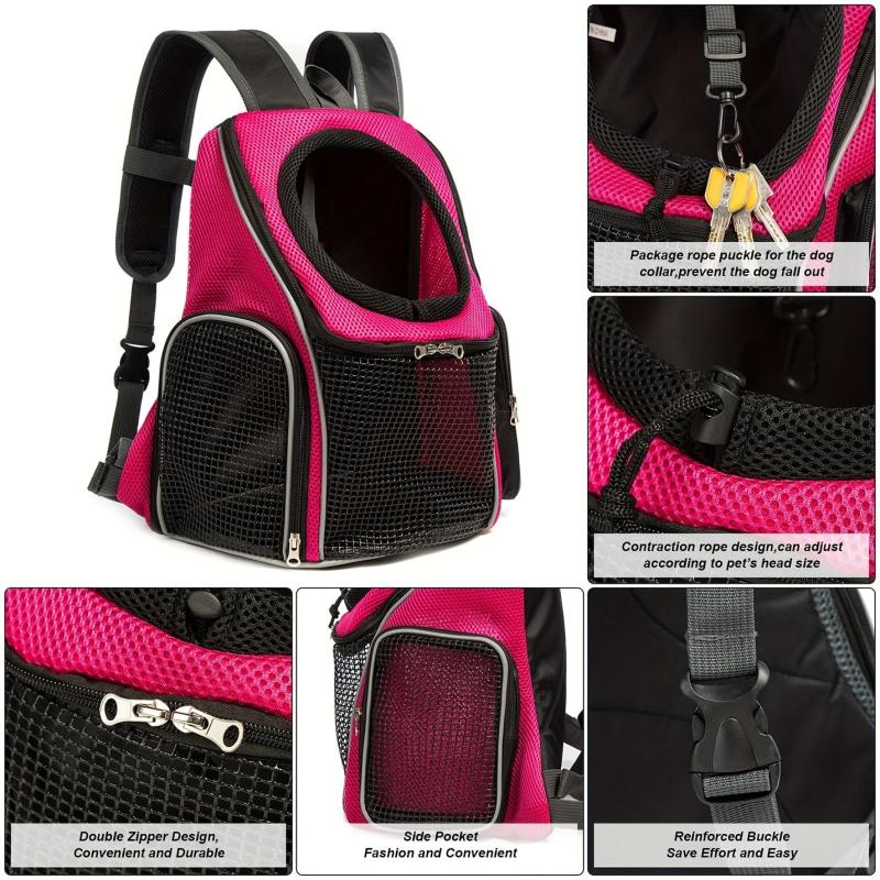 Adjustable Pet Front Carrier Backpack for Traveling Hiking Camping