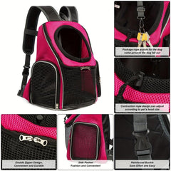 Adjustable Pet Front Carrier Backpack for Traveling Hiking Camping