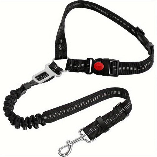 3-in-1 Dog Seat Belt for Car with Metal Buckle - Small Dogs