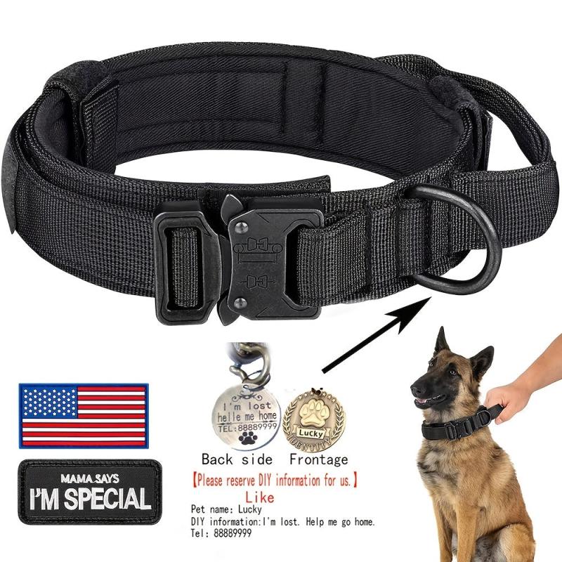 Custom Tactical Dog Collar & Leash Set for Medium-Large Dogs