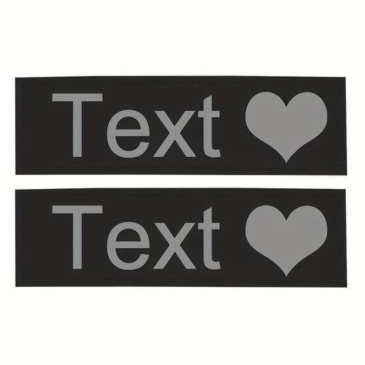 Personalized Reflective Letter Dog Harness Label