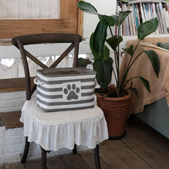 Striped Paw Patch Pet Storage Basket