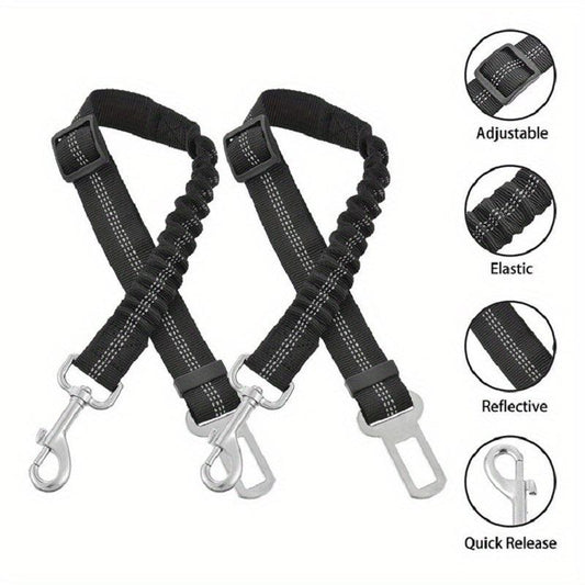 Reflective Dog Seat Belt Elastic Pet Car Safety Rope