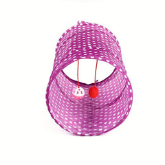 Interactive Cat Tunnel Toy with Furry Ball and Bell
