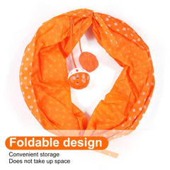 Interactive Cat Tunnel Toy with Furry Ball and Bell