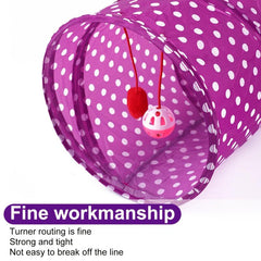 Interactive Cat Tunnel Toy with Furry Ball and Bell
