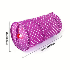 Interactive Cat Tunnel Toy with Furry Ball and Bell