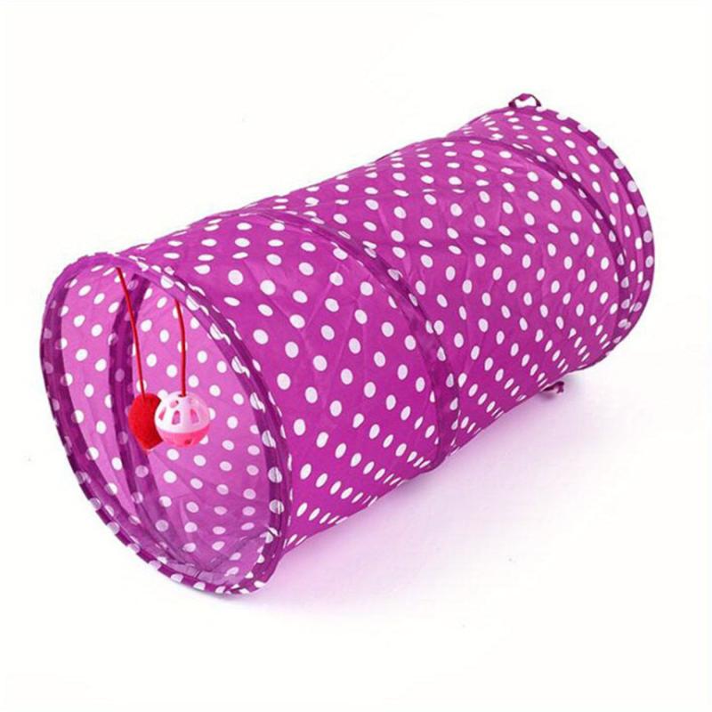 Interactive Cat Tunnel Toy with Furry Ball and Bell