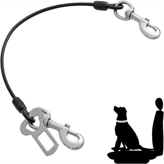 Adjustable Elastic Car Seat Belt for Pets Double Buckle