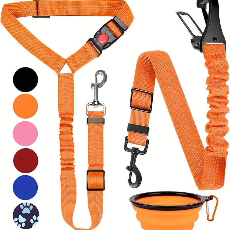 2 Pack Dog Seatbelt Leash For Cars - Pet Safety Car Seat Belt