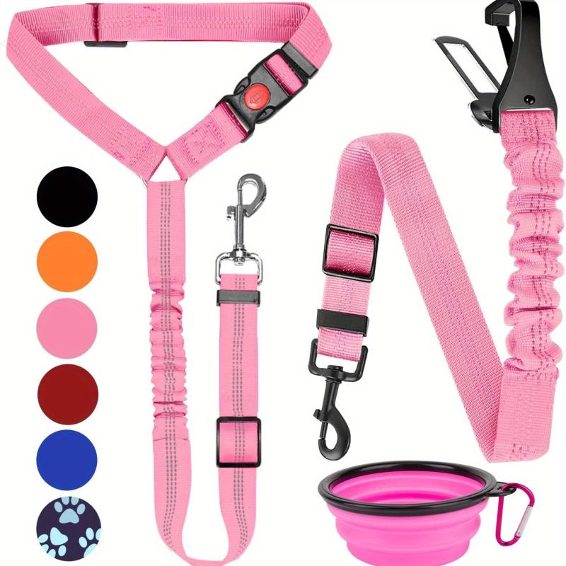 2 Pack Dog Seatbelt Leash For Cars - Pet Safety Car Seat Belt