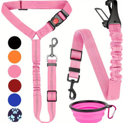 2 Pack Dog Seatbelt Leash For Cars - Pet Safety Car Seat Belt