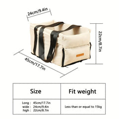 Pet Car Seat Travel Bag for Dogs & Cats - Keep Your Pet Safe