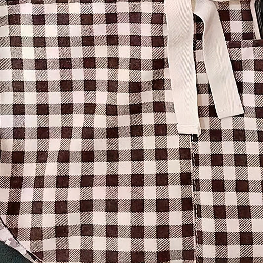 Plaid Print Pet Carrier Bag Cat Dog Crossbody Bag