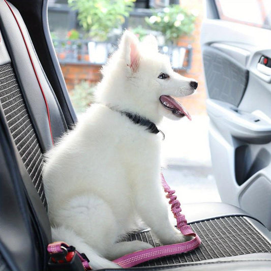 Dog Seat Belt Pet Car Seat Belt Retractable Adjustable Safety Rope