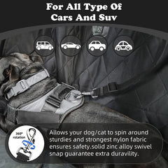 Dog Cat Safety Seat Belt Adjustable Nylon Fabric Dog Restraints Strap
