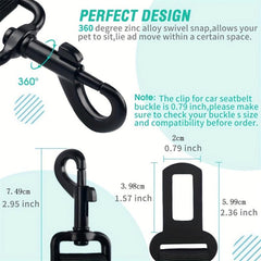 3pcs Set Pet Seat Belts Adjustable Safety Harness for Dogs