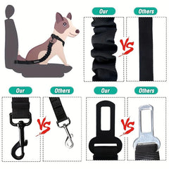 3pcs Set Pet Seat Belts Adjustable Safety Harness for Dogs