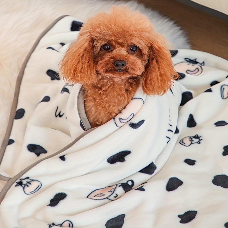 Pet Blanket Dog Puppy Paw Print Fleece For Small Medium Large Pet Dog Cat