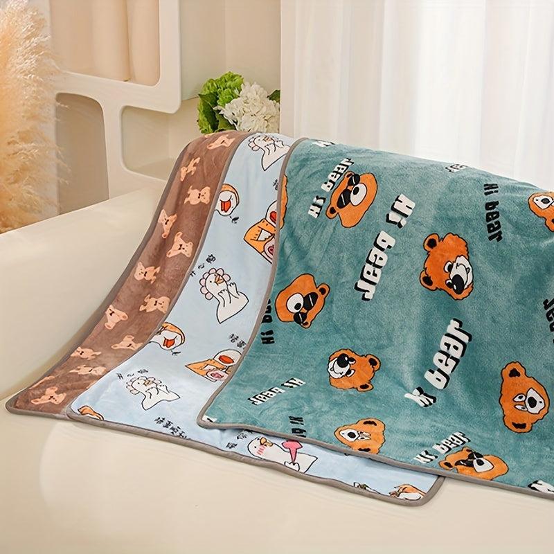 Pet Blanket Dog Puppy Paw Print Fleece For Small Medium Large Pet Dog Cat