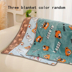 Pet Blanket Dog Puppy Paw Print Fleece For Small Medium Large Pet Dog Cat