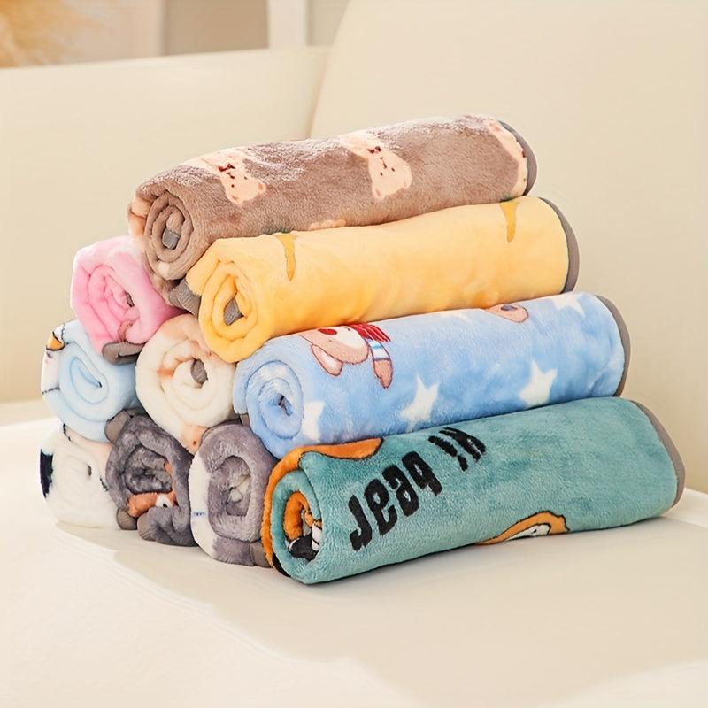 Pet Blanket Dog Puppy Paw Print Fleece For Small Medium Large Pet Dog Cat