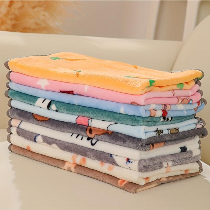 Pet Blanket Dog Puppy Paw Print Fleece For Small Medium Large Pet Dog Cat