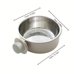 Adjustable Stainless Steel Pet Bowl Hanging Feeder