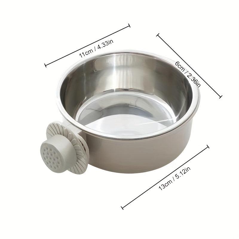 Adjustable Stainless Steel Pet Bowl Hanging Feeder