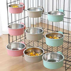 Adjustable Stainless Steel Pet Bowl Hanging Feeder
