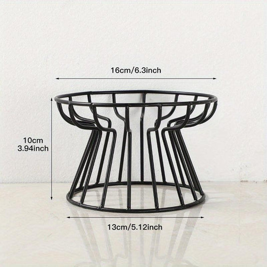 Elevated Ceramic Cat Bowl with Iron Stand