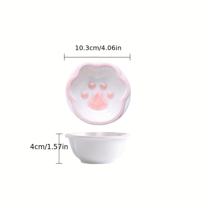 Non Slip Ceramic Pet Food Bowl With Bamboo Frame Double Bowl Stylish And Durable