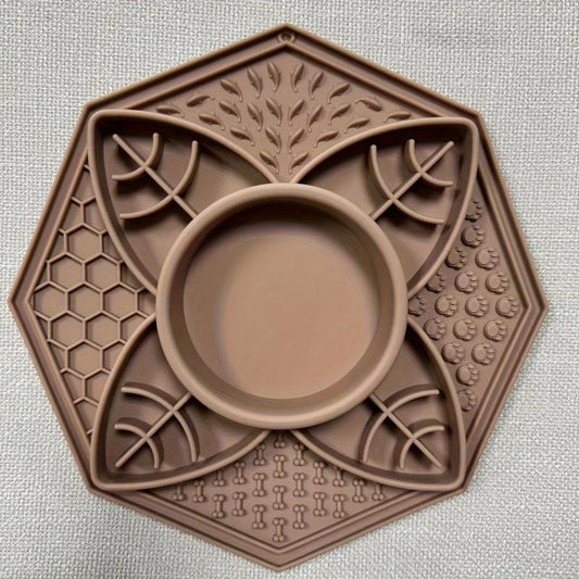 Slow Feed Dog Bowl Silicone Licking Bowl with Suction Cup Puzzle Feeding Pad