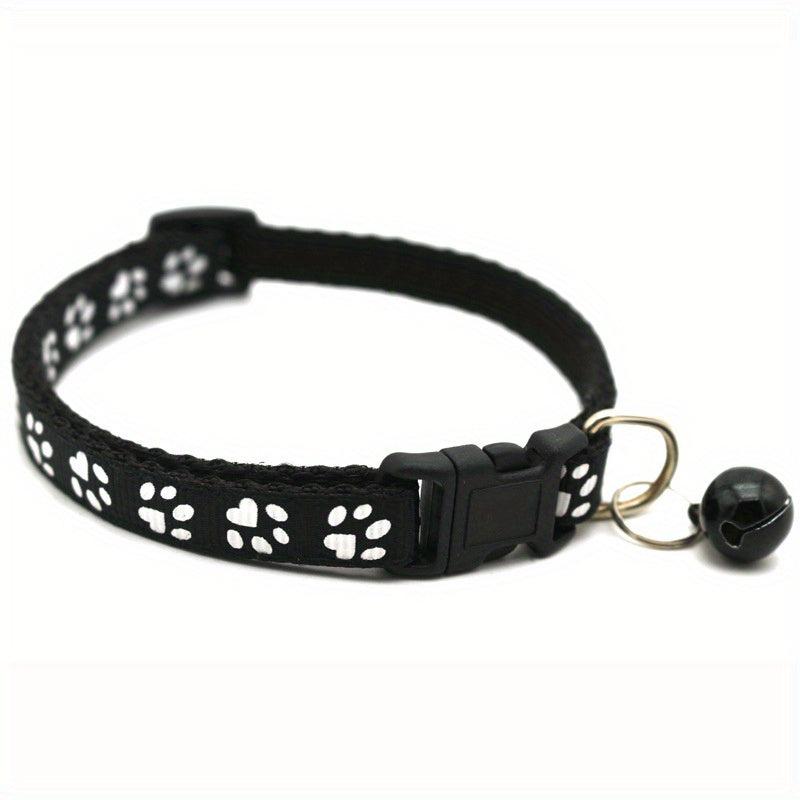 Adjustable Pet Collar with Bell and Buckle for Cats