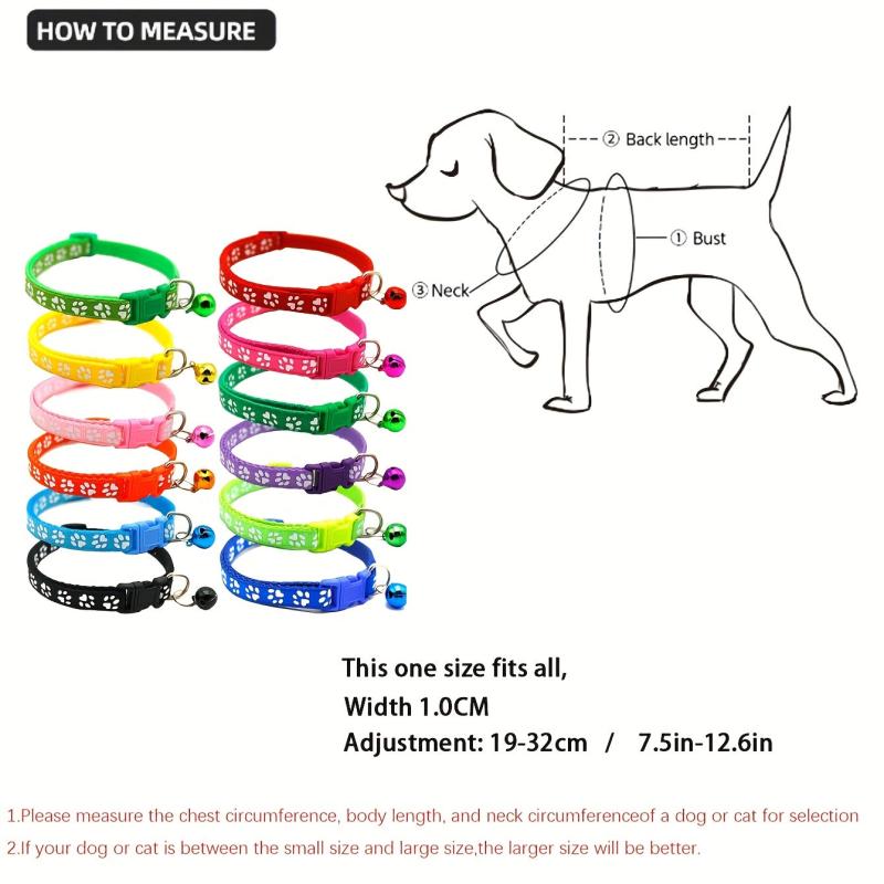 Adjustable Pet Collar with Bell and Buckle for Cats