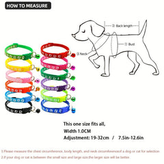 Adjustable Pet Collar with Bell and Buckle for Cats