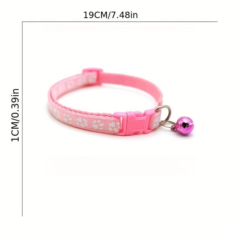 Adjustable Pet Collar with Bell and Buckle for Cats
