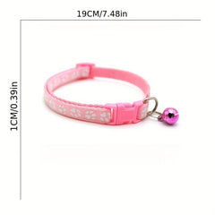 Adjustable Pet Collar with Bell and Buckle for Cats