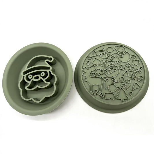 Silicone Christmas Pet Slow Feeding Bowl