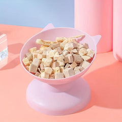 Elevated Cat Bowl Plastic Tilted Feeding Bowl